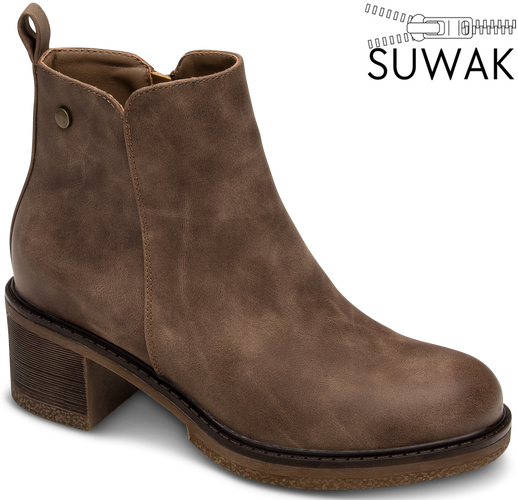 Botki damskie Skotnicki DB-3-1371BR brązowe rozm.36-41