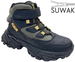 Children's winter shoes Clibee CH-320BLAR black and green size 32-37