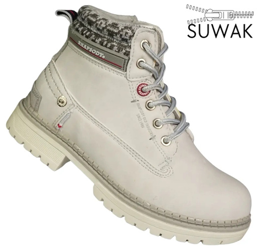 Children's winter shoes American Club C-708121-W navy blue and white, size 32-36