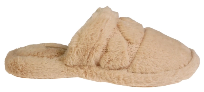 Pantofle damskie Meteor DV269 WYTŁOCZKA camelowe rozm.36-40