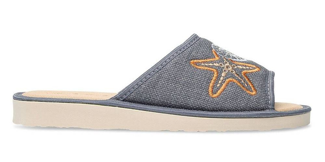 Women's slippers Meteor DV052 SHELL blue, gray and brown size 36-41