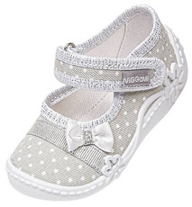 Tenisówki dziecięce Viggami MAJA KROPKI szare rozm.20-25