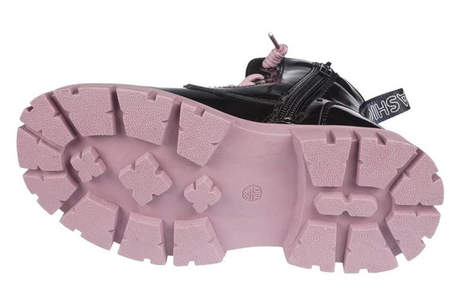 Children's transition shoes Apawwa BNQ421DPI black and pink size 26-31
