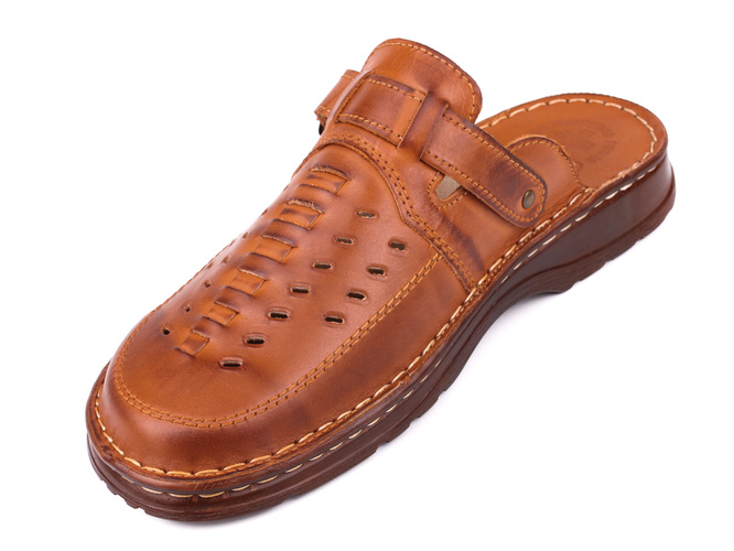 Men’s Sandals Łukpol M803-1BR – Brown, Sizes 40–45