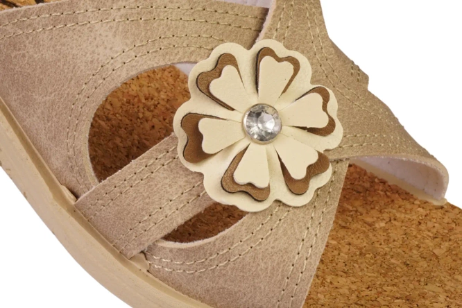 Women's Turkish flip-flops Fatex DF2403, white, sizes 36-40