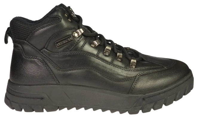 Buty zimowe męskie American Club MCY-163 czarne i beżowe rozm.41-45