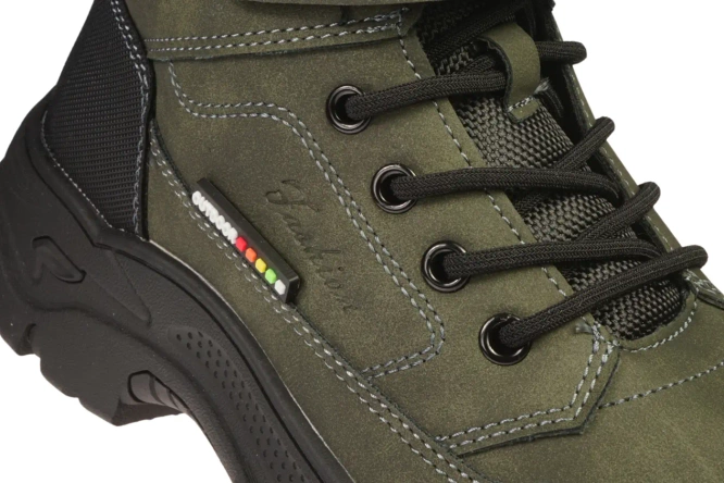 American Club Children’s Winter Boots CXD-159 – Black & Khaki, Sizes 35–39