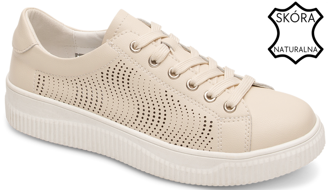 Półbury sportowe damskie Skotnicki DP-3-Y95BE beżowe rozm.36-41