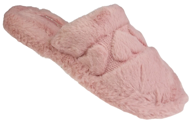 Pantofle damskie Meteor V269 WYTŁOCZKA różowe rozm.36-40