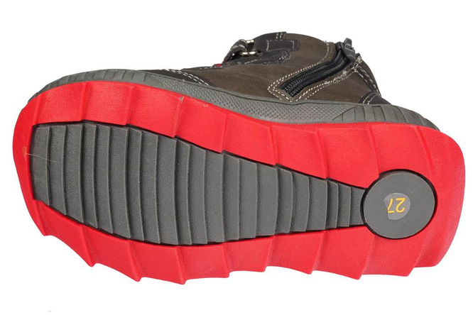 Buty zimowe dziecięce American Club B-87326 popielate i czarne rozm.24-28