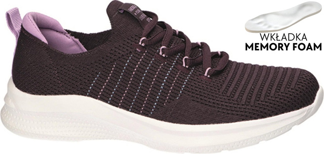 American Club DWT-209 women's sports shoes, black and purple, sizes 36-41