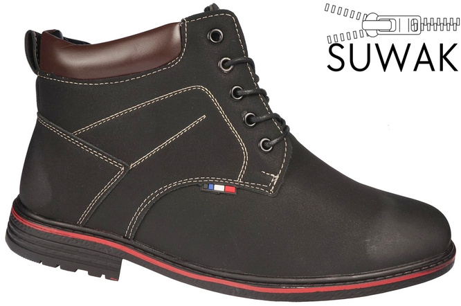 Purlina M9362-1BL men's winter shoes, black, sizes 40-46