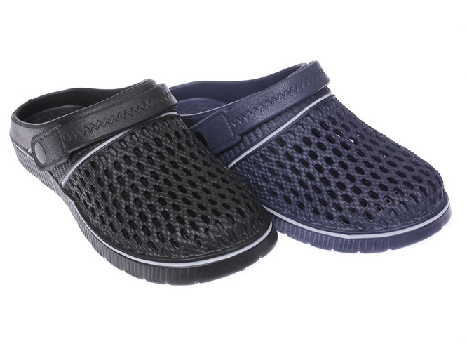 Klapki basenowe młodzieżowe Lano DKL-3-0211-A granatowe i czarne rozm.36-41