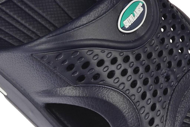 Klapki basenowe męskie Sunlanse MH368-1 czarne i granatowe rozm.41-47