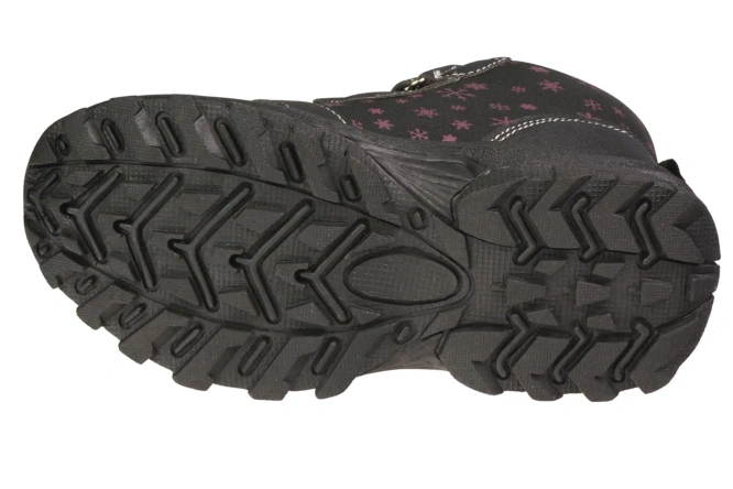 Buty zimowe dziecięce American Club BRL-129 fioletowe i czarne rozm.29-33