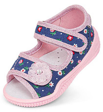 Tenisówki dziecięce Viggami LUCYNKA KWIATY granatowe rozm.20-25