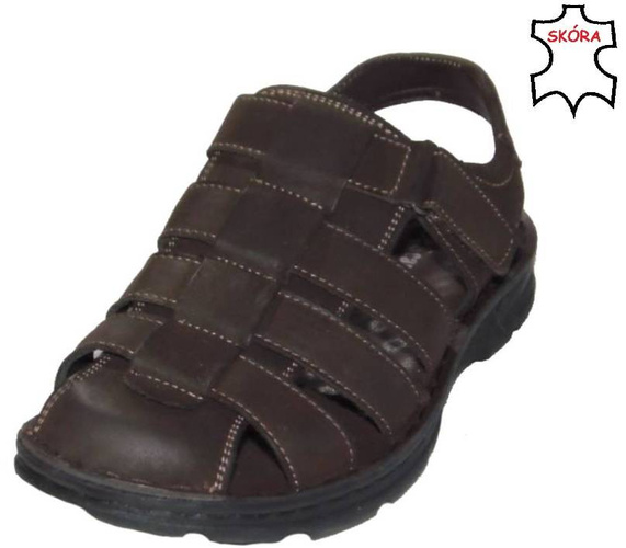 Men’s sandals LinShi MA9824-7BR brown size.40-45