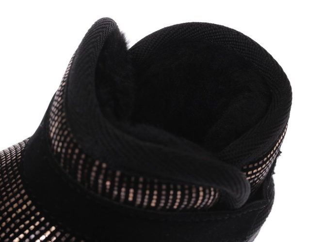 Buty zimowe dziecięce Apawwa APD162GO czarno-złote rozm.20-25