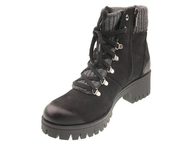Buty zimowe damskie Bratbut-Natalii D292CZNU czarne 36-41