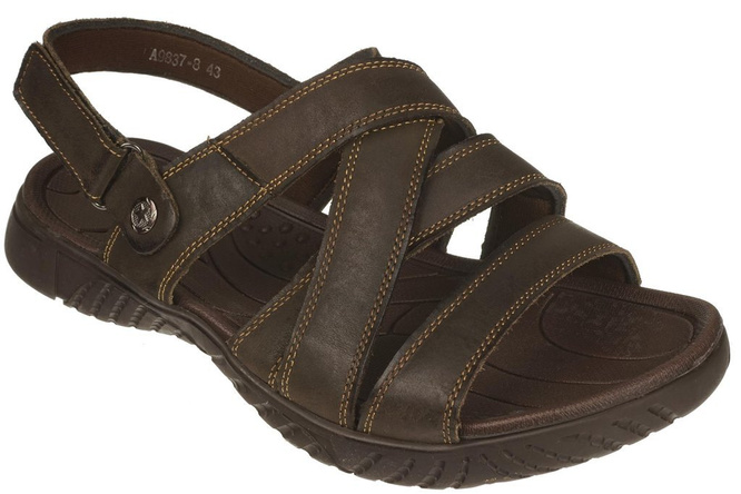 Men's sandals Le Scarpe MA9867-8BR brown size 40-45