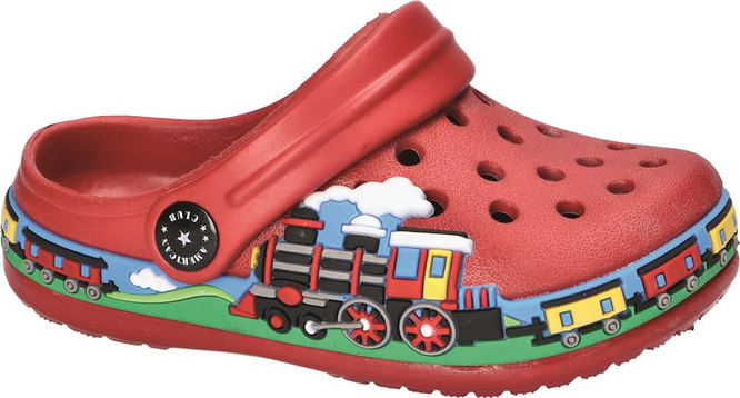 American Club BNH-46 children's pool slippers, navy blue and red, size 24-28