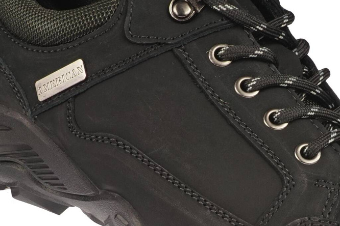 American Club MCY-102 men's transitional shoes, black and camel, sizes 41-45