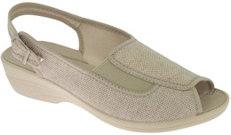 Textile women's sandals Skarbek D451 beige, size 36-41