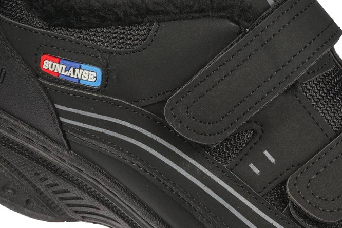 Sunlanse MM218-ABLDGY men's winter shoes, black, sizes 42-47