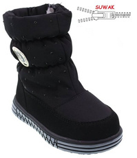Children's snow boots Clibee AH-910BL black size 22-27