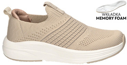 Buty sportowe damskie American Club DRH-139 beżowe i czarne rozm.37-41