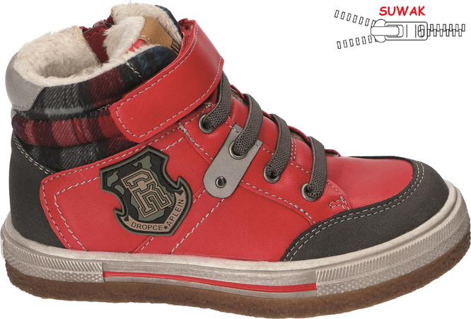 Buty zimowe dziecięce American Club BGC-25  czerwone rozm.27-31