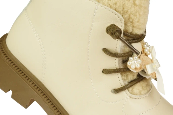 Buty zimowe dziecięce Apawwa AN5003PBE beżowe rozm.22-27