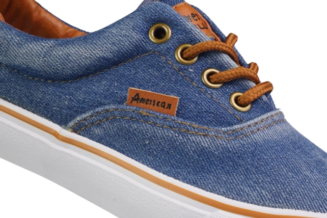 American Club CLH18-NJ04-3-4 children's dark and light denim sneakers, size 32-36