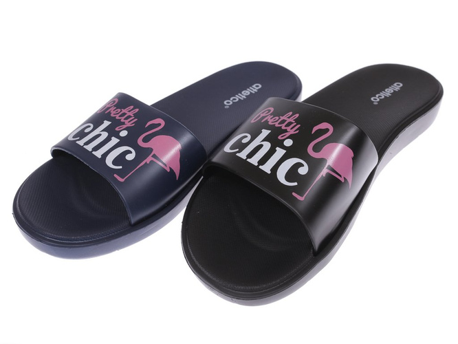 Klapki basenowe damskie Atletico DE7172-A03NABL granatowe i czarne rozm.36-41