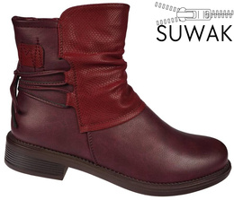 Chun Sen D27585-4RE women's winter shoes, black, sizes 36-42