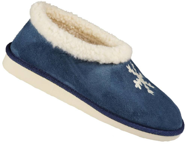 Women's slippers Meteor DV081 SNOWFLAKE blue and burgundy size 36-41
