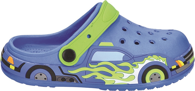 Klapki basenowe dziecięce American Club CNH-185 czarne i niebieskie rozm.29-33