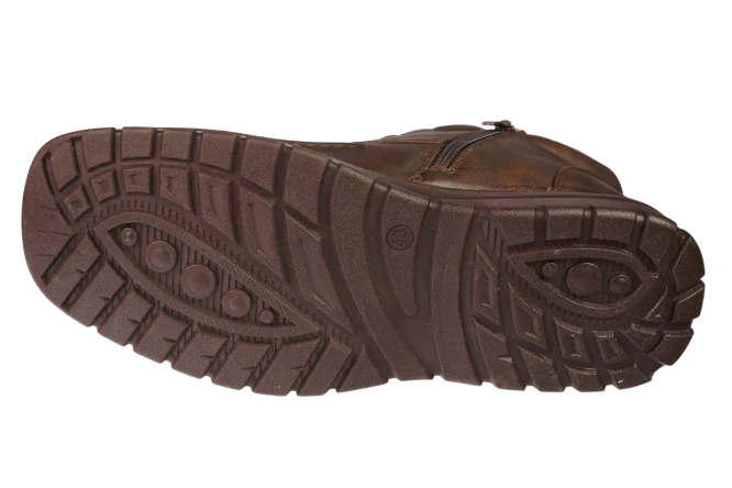 Buty zimowe męskie Cabin MME4556-2BR brązowe rozm.40-46