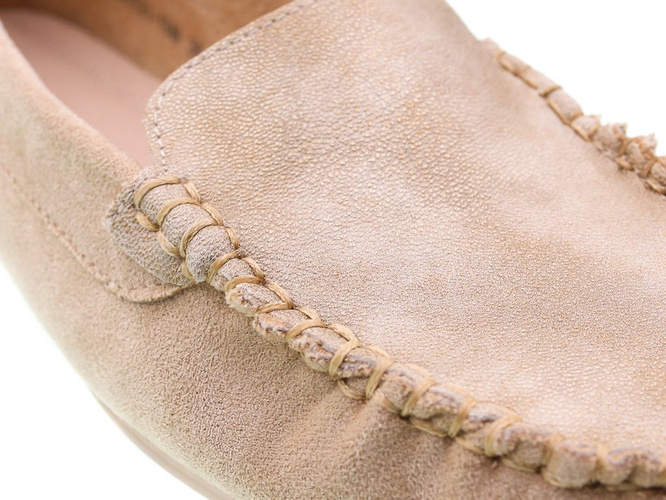 Women's loafers Sergio Leone D721-10BE beige size 36-40