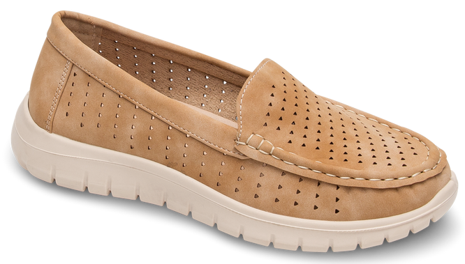 Women's moccasins Skotnicki DP-3-4024BE, beige, sizes 36-41