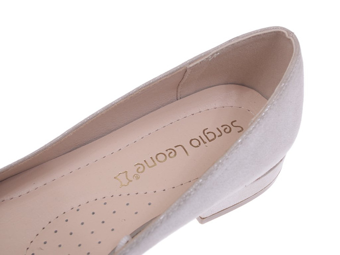 Baleriny damskie Sergio Leone DBL608BEZL beżowe rozm.36-41