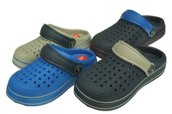 Children's pool slippers Sunlanse BH369-E1 gray, navy blue, blue, size 24-29