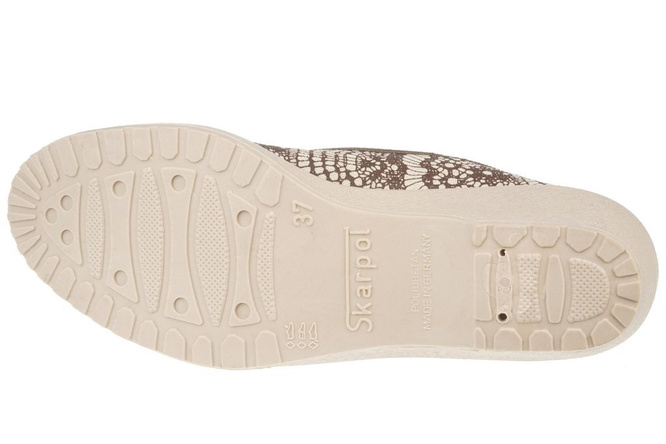 Women's trainers Skarpol 137 KWIATY LEN beige size 36-41