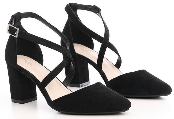 Sergio Leone DSK841CZMI women's sandals, black, sizes 36-40