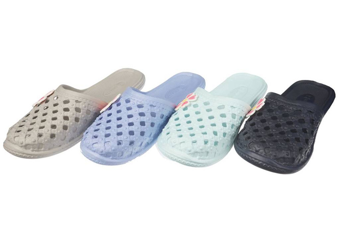 Women's pool slippers Sunlanse DDN309 navy blue, mint, gray and blue, size 37-41