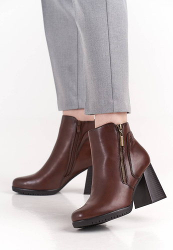 Buty zimowe damskie Sergio Leone DBT323BRSK brązowe rozm.36-40