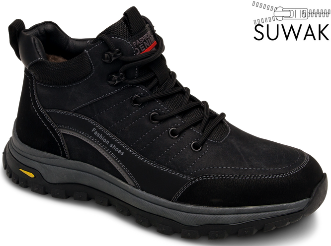 Men’s ankle boots Skotnicki MTR-4-0728BL black, sizes 40–45