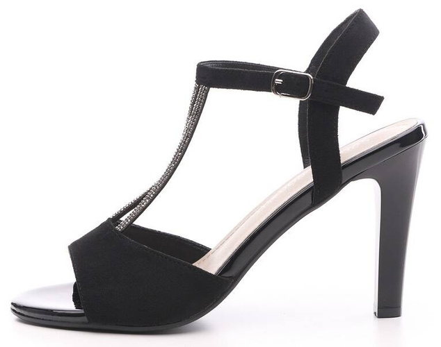 Sergio Leone DSK924CZMI women's high heels, black, sizes 36-40