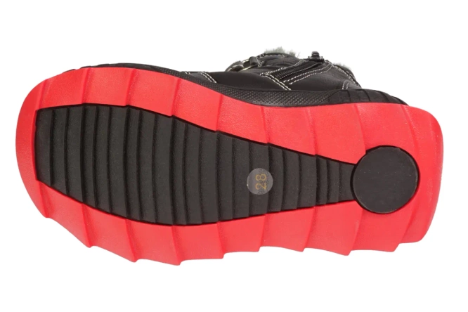 Children's winter shoes American Club B-86831 black and navy blue, size 24-28