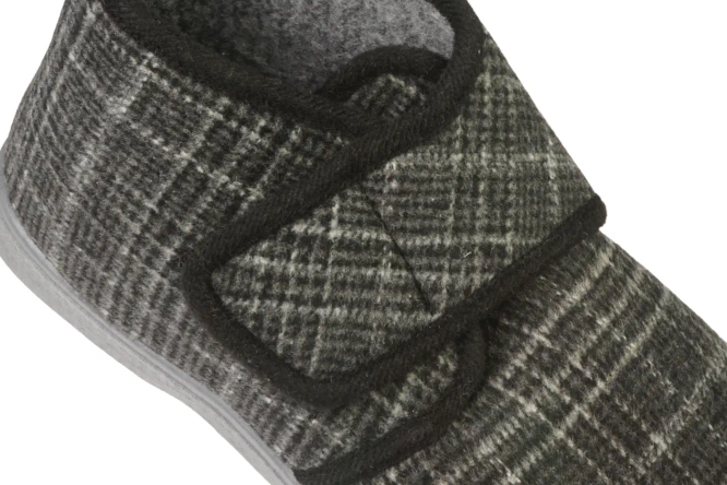 Men’s slippers Minke M1629 grey, graphite and brown sizes 41–46